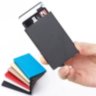 Держатель слайдер для кредитных карт с защитой от RFID считывания, автоматическое выдвижение карт