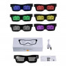 Led glasses programmable, DJ glasses, LED backlight, programmable pattern