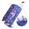 Protective cover "Happy Cat" for suitcase (Size S) with color print, thick stretch material, cutouts for handles