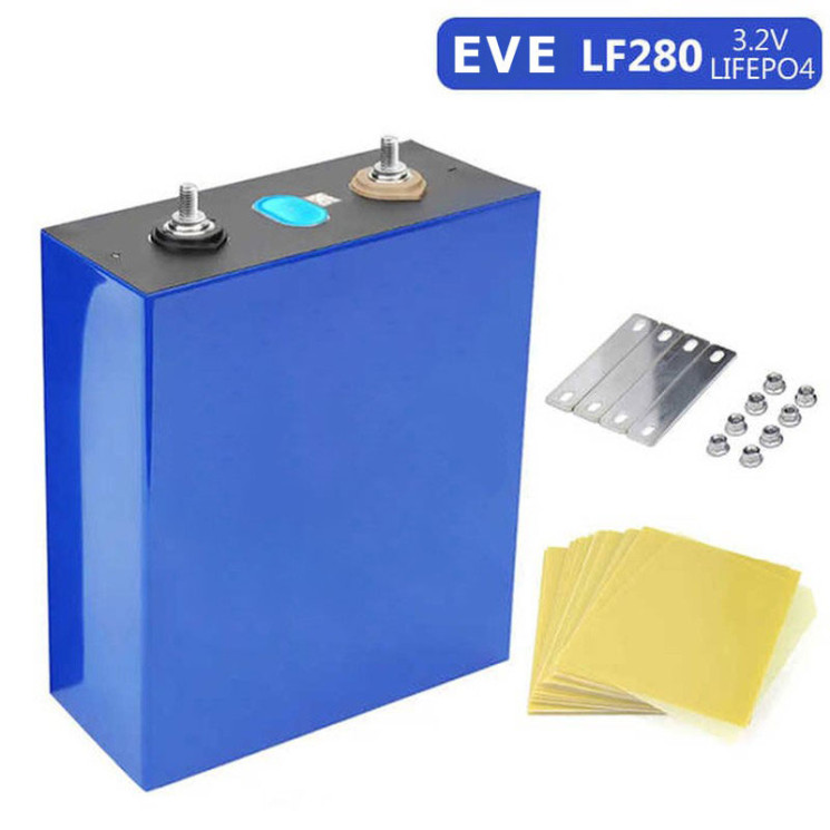 Призматическая аккумуляторная Lifepo4 батарея, ячейка EVE LF280K, емкостью 280Ah, 3.2V, литий-железо-фосфатная батарея