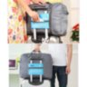 Містка дорожня сумка для ручної поклажі або багажу, складається в мішечок (з синьою вставкою)