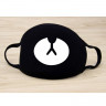 Youth mask, black with bear face print