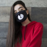 Youth mask, black with bear face print