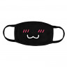 Youth mask, black with bear face print