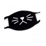 Youth mask, black with bear face print