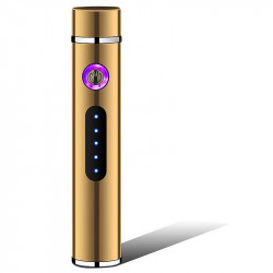 Запальничка USB електроімпульсна USB ZGP-2 сенсорна на 2 дуги (Золото) 