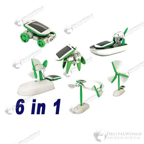 Children's construction set with a solar battery for children's development