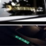 Phone number plate for car with suction cups, for parking, luminescent