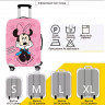Protective cover "Mini Mouse" for suitcase (Size S) with a children's bright print, thick stretchy material