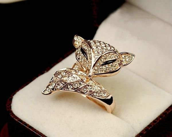 Gold plated ring "Golden Fox"