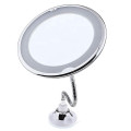 Гибкое зеркало для макияжа с LED подсветкой Ultra Flexible mirror с увеличением 10X на присоске