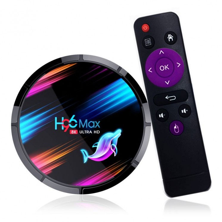 Android TV set-top box H96 Max X3, 4/64 GB, 4 cores Amlogic S905X3, 8K Ultra HD video, Android 9