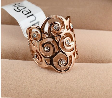 Gold plated ring "Openwork" 
