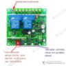 12-48 Volt switch with 2 channels with 30 Ampere relay, for controlling the motor, winch