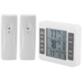 Electronic thermometer with 2 wireless sensors, low and high temperature alert