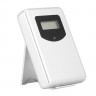 Desk clock - weather station with wireless temperature and humidity sensor, alarm clock, weather condition, moon phases