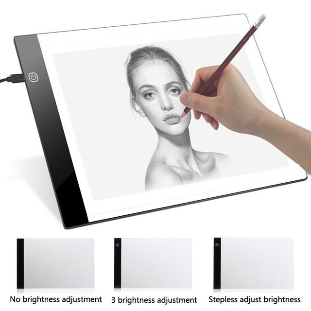 LED graphics tablet, LED board for drawing, writing, sketching, tracing, making copies