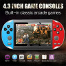 Игровая консоль X7 для детей, экран 4.3", 8GB, 900 игр, поддержка игр Nintendo, GBA эмулятор, 8-16 битные игры