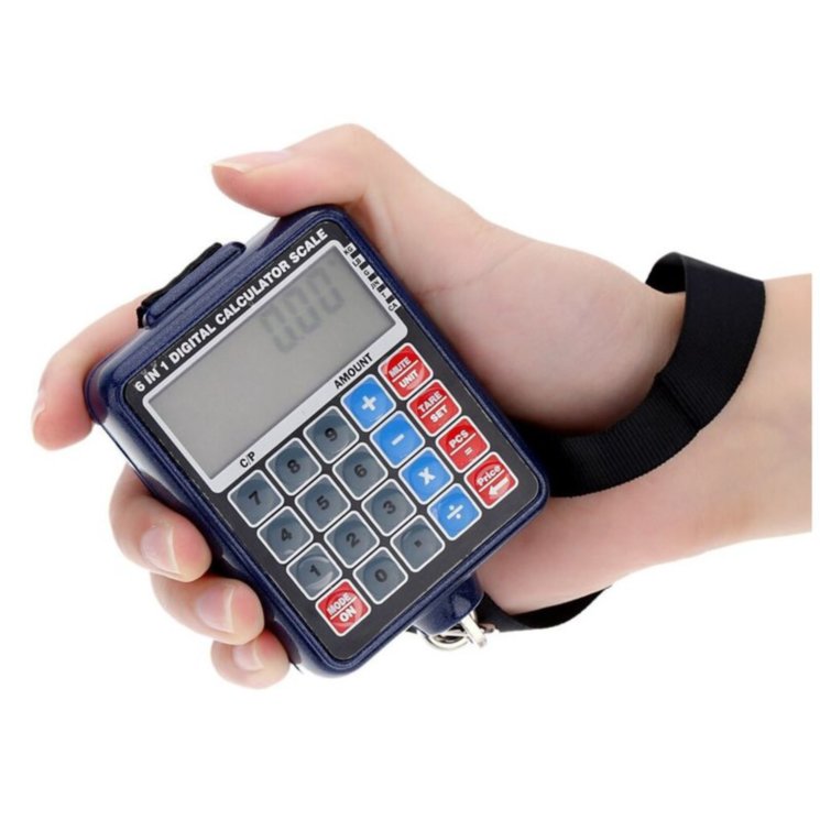 Kanter with display, built-in calculator, automatic calculation of the cost amount
