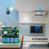 Tuya 4-channel WiFi 220V smart relay with remote control, APP control, smart switch for gates, lighting, irrigation, and automation