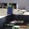 Solar-powered fountain for decorative lakes and air humidification in summer with nozzles