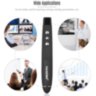 Pen-shaped presenter with built-in control panel and laser pointer 