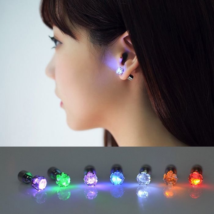 Серьги с LED подсветкой, оригинальное украшение для дискотеки, вечеринок, праздников