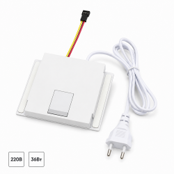 220V LED Mirror Touch Switch with Built-in 12V Power Supply, Dimmer, 36W, Memory, 1–6mm, IP21