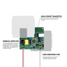 220V LED Mirror Touch Switch with Built-in 12V Power Supply, Dimmer, 36W, Memory, 1–6mm, IP21