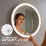 220V LED Mirror Touch Switch with Built-in 12V Power Supply, Dimmer, 36W, Memory, 1–6mm, IP21