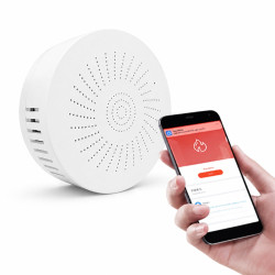 Wi-Fi датчик утечки газа Tuya 2.4 ГГц, LPG и природный газ, сирена 85 дБ, уведомления на смартфон, Smart Life, 5V