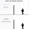 LED lamp 15 Watt for corridors, entrances, landings, with motion sensor, light sensor, built-in battery