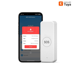 SOS кнопка WiFi Tuya для пожилых и детей, тревожная кнопка экстренного вызова, уведомление на смартфон, Smart Life