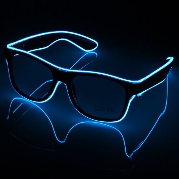 Stylish EL glasses with neon lighting for parties, discos, night festivities, light shows
