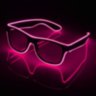 Stylish EL glasses with neon lighting for parties, discos, night festivities, light shows