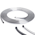 Flexible PVC U-Profile for Mirror 6×8 mm, Silver, Self-Adhesive Decorative Edge Trim, 10 Meters