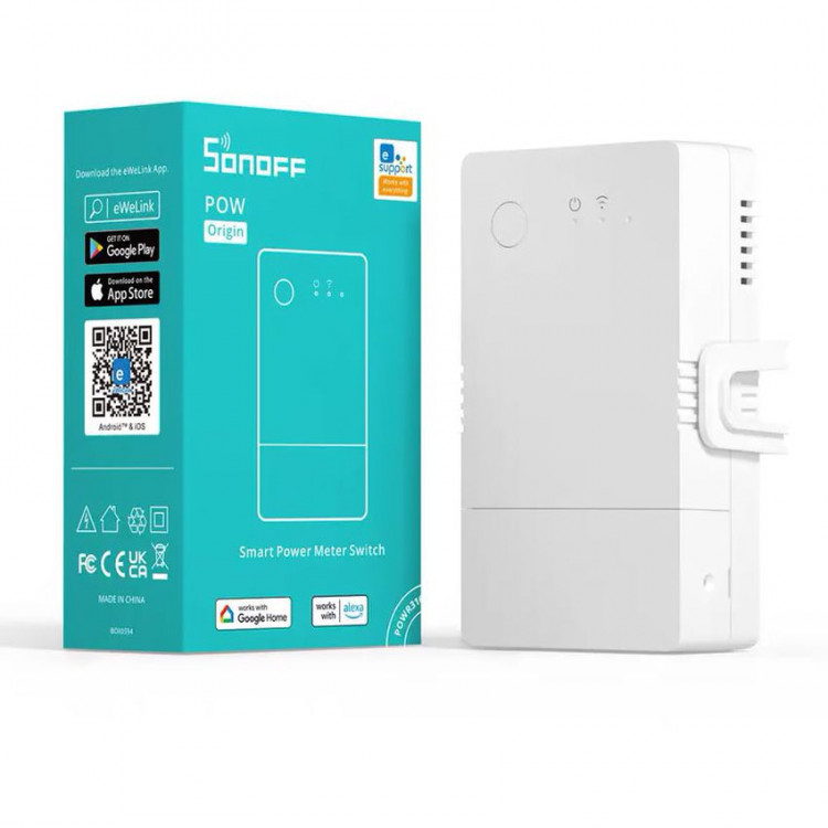 Дистанційний Wi-Fi вимикач Sonoff Origin Pow (POW R316) для керування ...